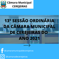 13° Sessão Ordinária da Câmara Municipal de 2021