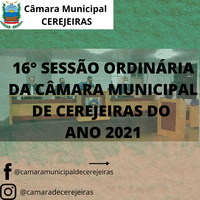 16° Sessão Ordinária da Câmara Municipal de 2021