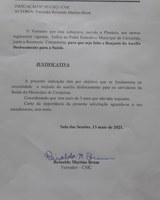 Indicações N° 055, apresentadas na sessão do dia 17/05/2021