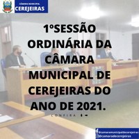 1° Sessão Ordinária. 