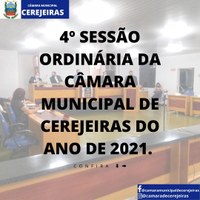 4° Sessão Ordinária/ 08-03-2021, décima legislatura.