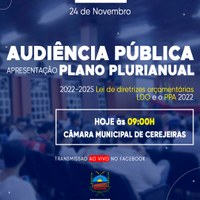 Convite para Audiência Pública dia 24/11/2021